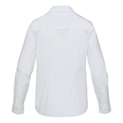 White - Back - Elevate NXT Womens-Ladies Poplin Shirt