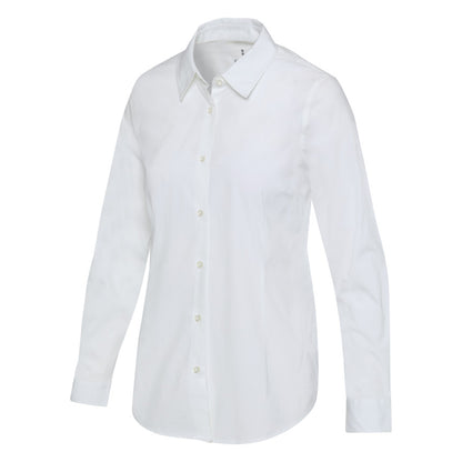 White - Side - Elevate NXT Womens-Ladies Poplin Shirt