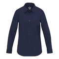 Navy Blue - Front - Elevate NXT Womens-Ladies Poplin Shirt