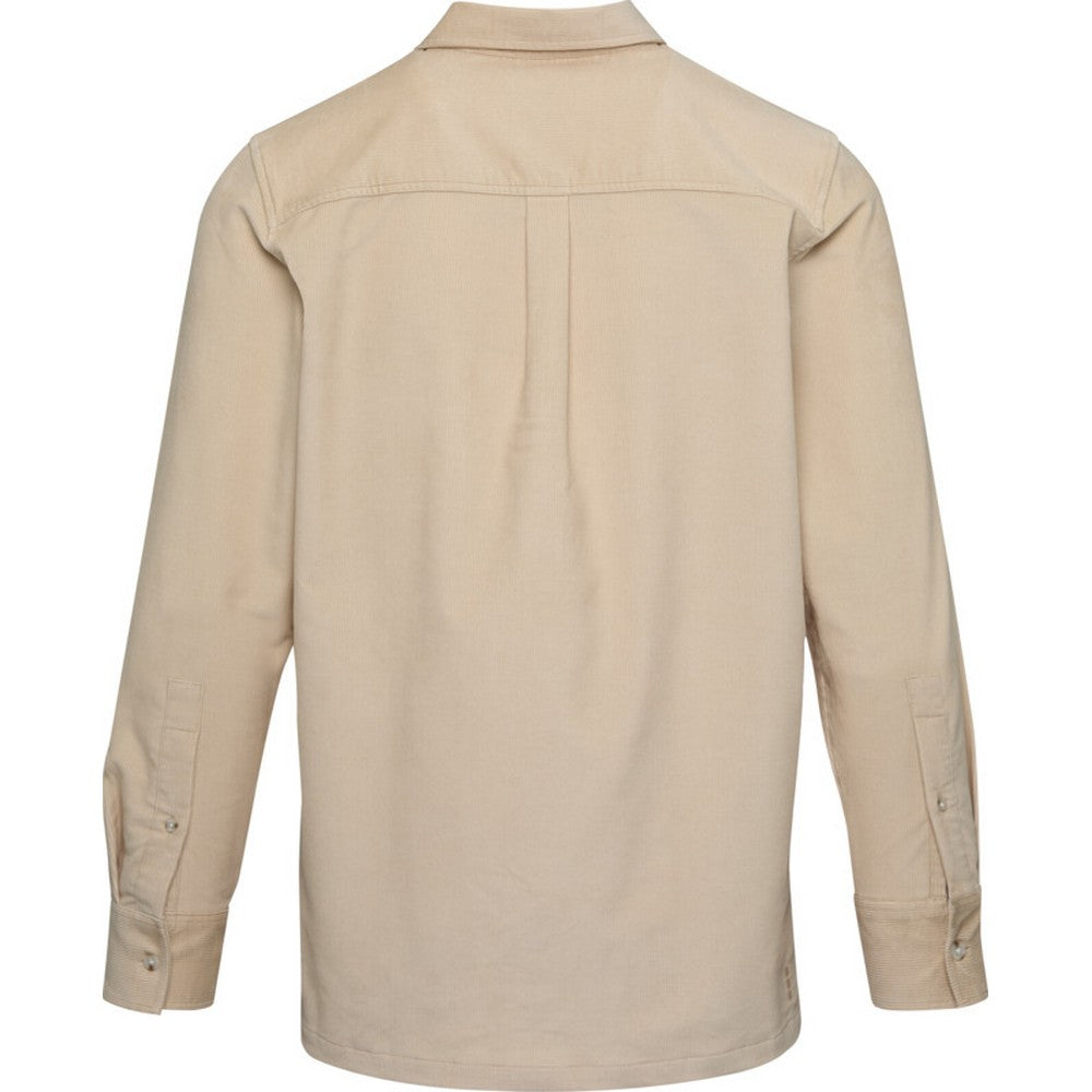 Oatmeal - Back - Elevate NXT Unisex Adult Alum Silhouette Corduroy Shirt