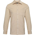 Oatmeal - Front - Elevate NXT Unisex Adult Alum Silhouette Corduroy Shirt