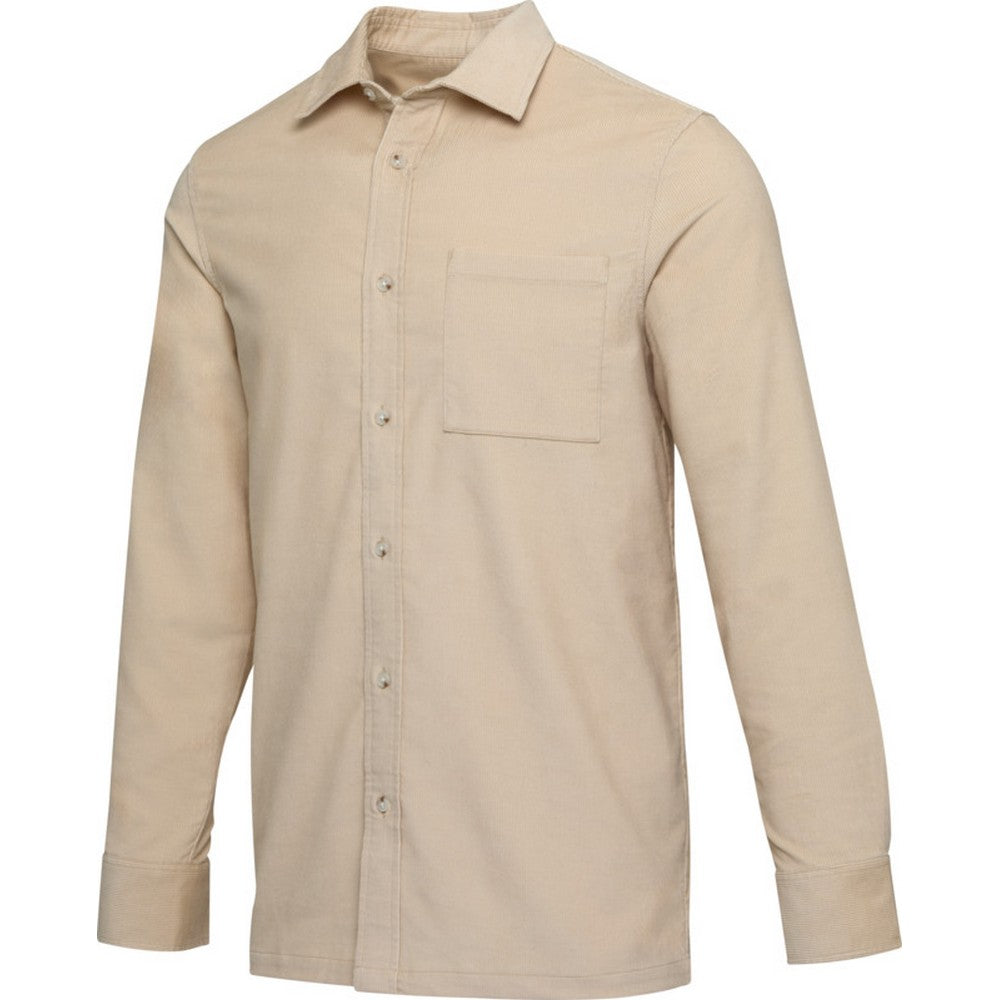 Oatmeal - Side - Elevate NXT Unisex Adult Alum Silhouette Corduroy Shirt