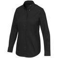 Solid Black - Side - Elevate NXT Womens-Ladies Sphene Oxford Shirt