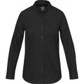 Solid Black - Front - Elevate NXT Womens-Ladies Sphene Oxford Shirt
