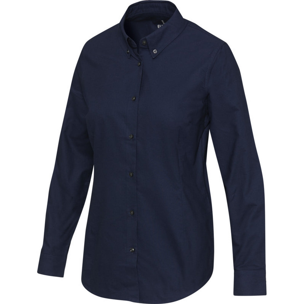 Navy Blue - Side - Elevate NXT Womens-Ladies Sphene Oxford Shirt