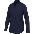 Navy Blue - Side - Elevate NXT Womens-Ladies Sphene Oxford Shirt