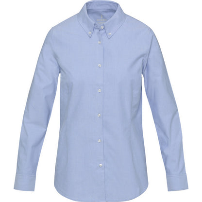 Light Blue - Front - Elevate NXT Womens-Ladies Sphene Oxford Shirt