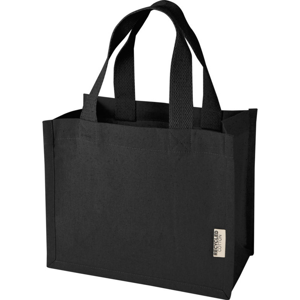 Black - Side - Floso Odessa Mini Recycled Cotton 9L Tote Bag