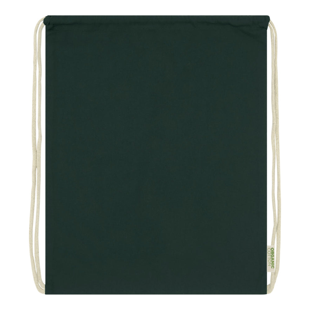 Dark Green - Side - Floso Organic 5L Drawstring Bag