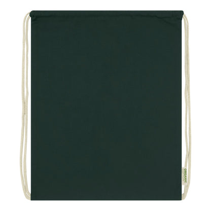 Dark Green - Side - Floso Organic 5L Drawstring Bag