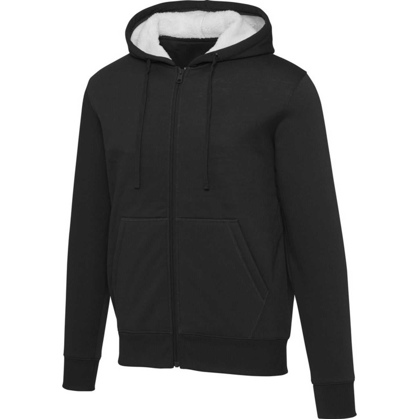 Black - Side - Elevate NXT Unisex Adult Natron Sherpa Full Zip Hoodie