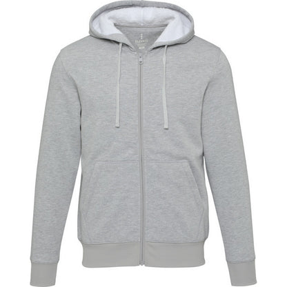 Heather Grey - Front - Elevate NXT Unisex Adult Natron Sherpa Full Zip Hoodie