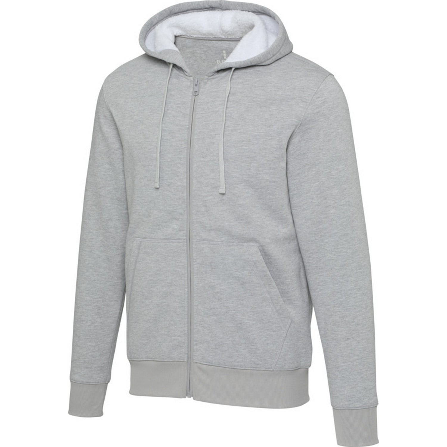 Heather Grey - Side - Elevate NXT Unisex Adult Natron Sherpa Full Zip Hoodie