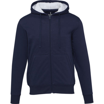 Navy - Front - Elevate NXT Unisex Adult Natron Sherpa Full Zip Hoodie
