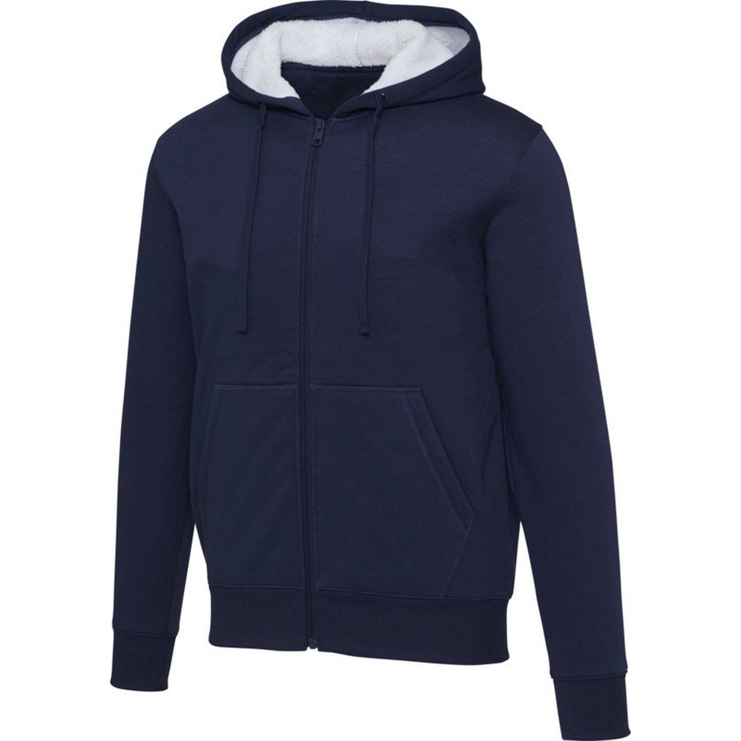 Navy - Side - Elevate NXT Unisex Adult Natron Sherpa Full Zip Hoodie