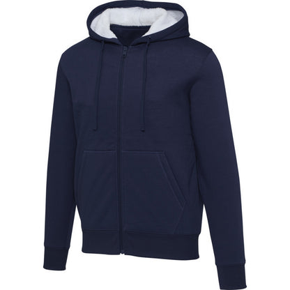 Navy - Side - Elevate NXT Unisex Adult Natron Sherpa Full Zip Hoodie