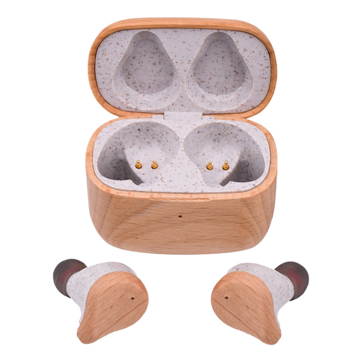 Wood-Wood - Side - Prixton Beech Wood In-Ear Headphones