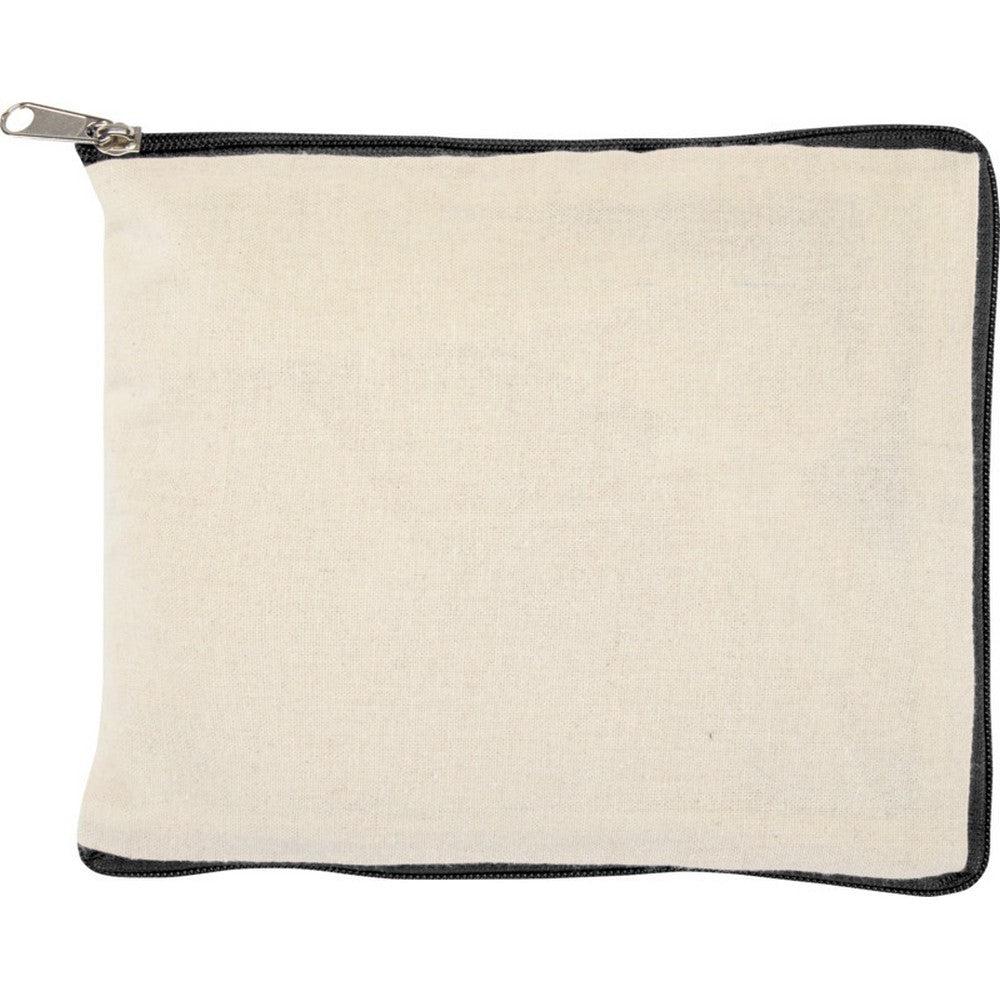 Natural-Black - Side - Floso Sierra Recycled Cotton Foldable 7L Tote Bag