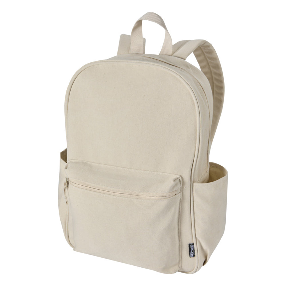Sandstone - Front - Floso Zaino Plain Recycled Canvas 16L Backpack
