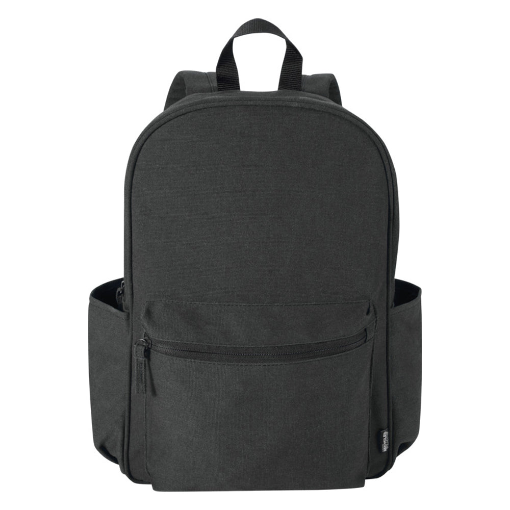 Black - Lifestyle - Floso Zaino Plain Recycled Canvas 16L Backpack