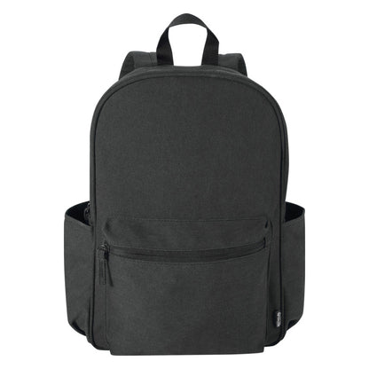 Black - Lifestyle - Floso Zaino Plain Recycled Canvas 16L Backpack