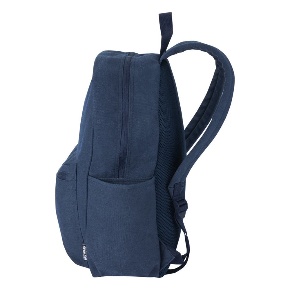 Navy - Lifestyle - Floso Zaino Plain Recycled Canvas 16L Backpack