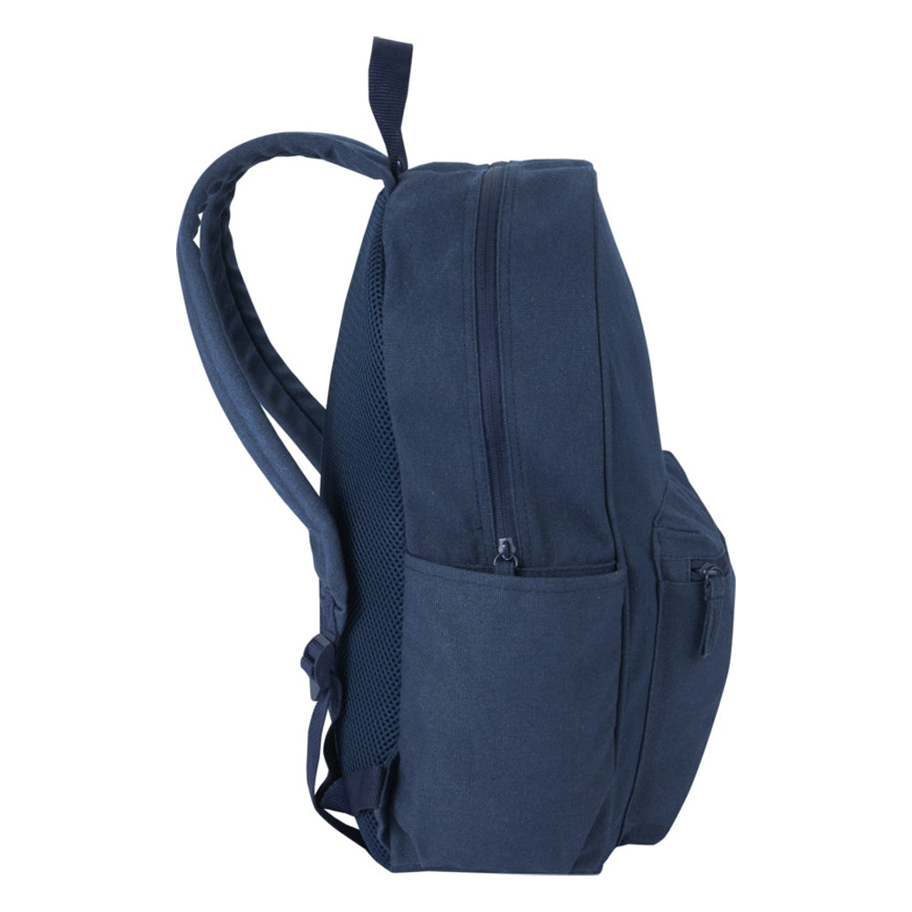 Navy - Pack Shot - Floso Zaino Plain Recycled Canvas 16L Backpack