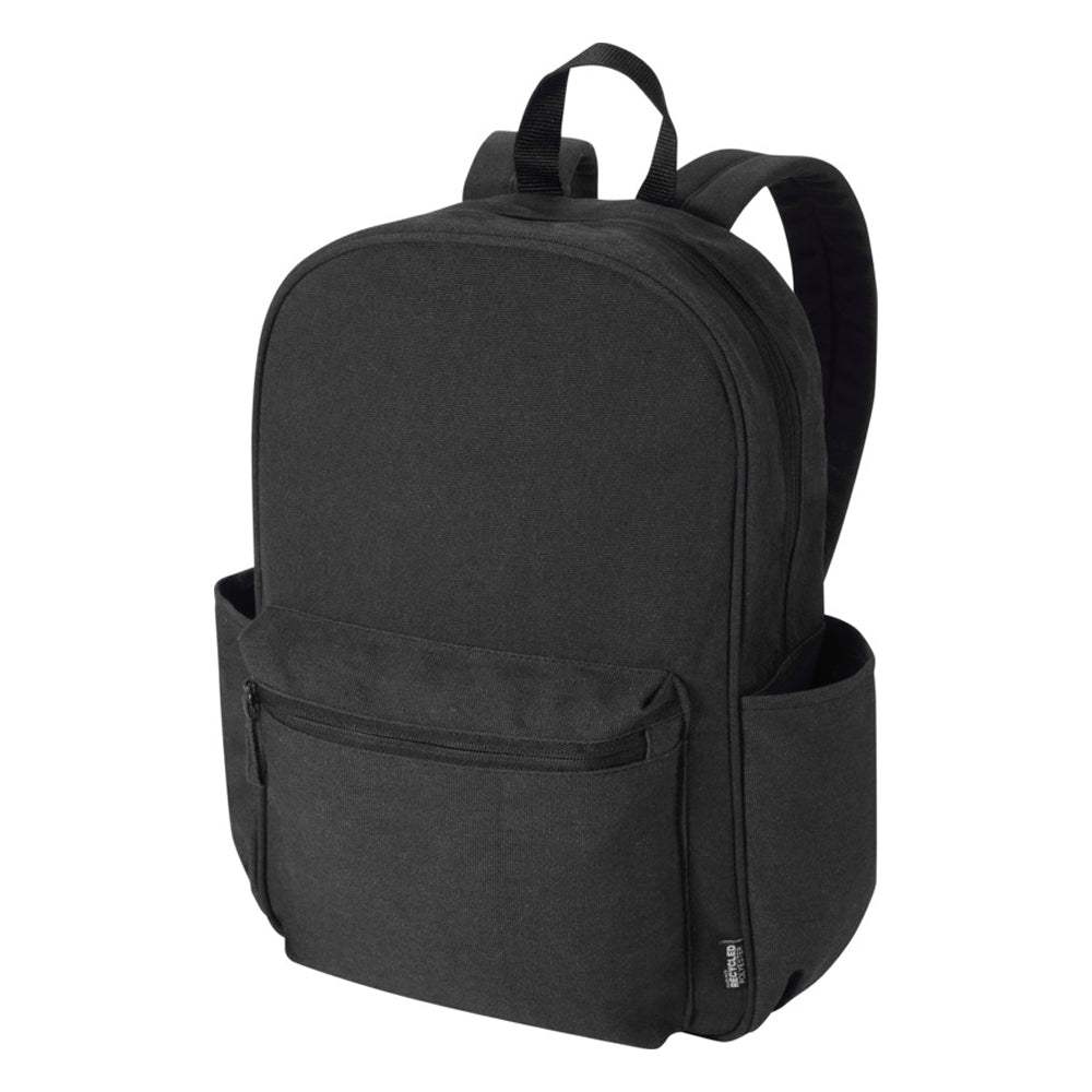 Black - Front - Floso Zaino Plain Recycled Canvas 16L Backpack