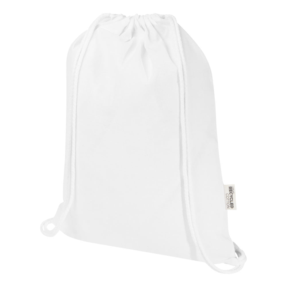 White - Front - Floso Peru Blended Recycled 5L Drawstring Bag