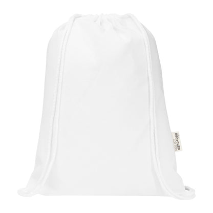 White - Back - Floso Peru Blended Recycled 5L Drawstring Bag