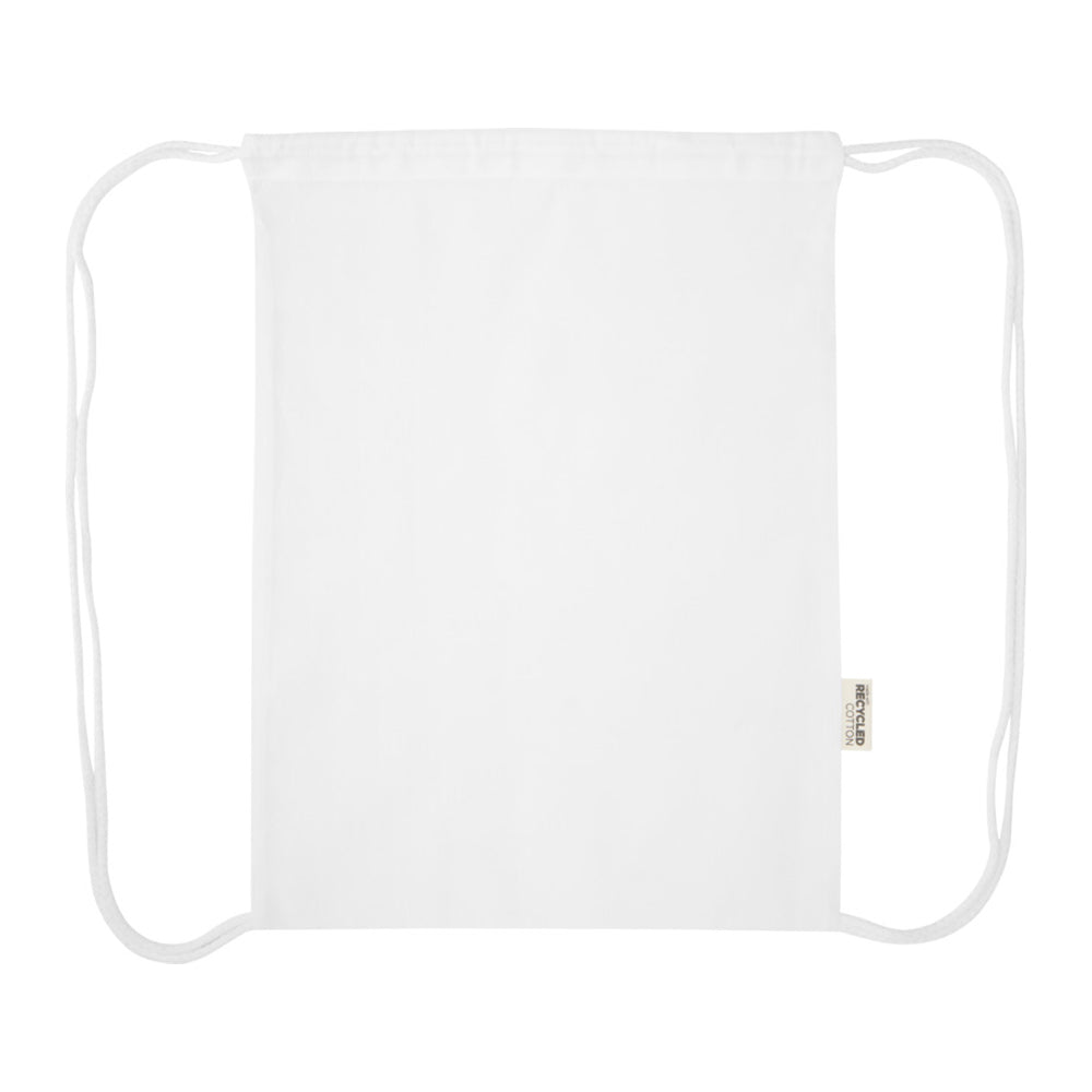 White - Side - Floso Peru Blended Recycled 5L Drawstring Bag