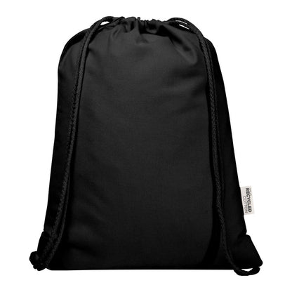 Black - Back - Floso Peru Blended Recycled 5L Drawstring Bag