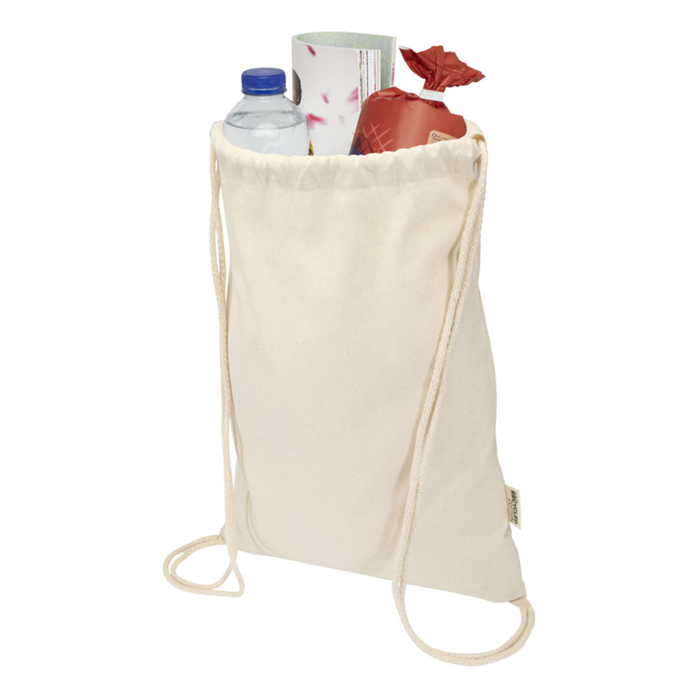 Natural - Back - Floso Peru Blended Recycled 5L Drawstring Bag