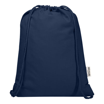 Navy - Back - Floso Peru Blended Recycled 5L Drawstring Bag