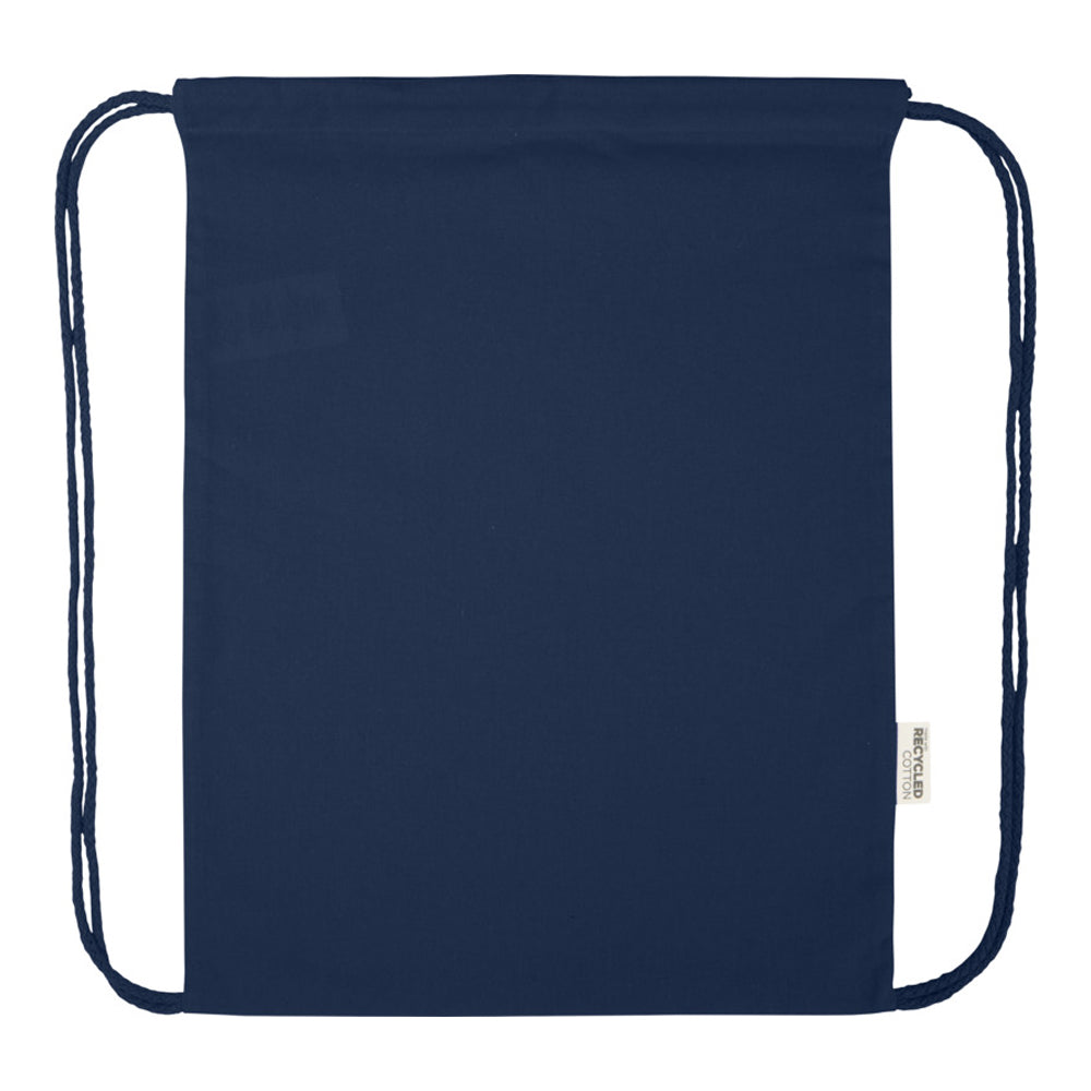 Navy - Side - Floso Peru Blended Recycled 5L Drawstring Bag