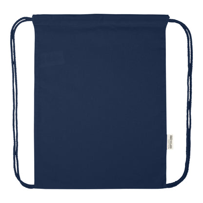 Navy - Side - Floso Peru Blended Recycled 5L Drawstring Bag