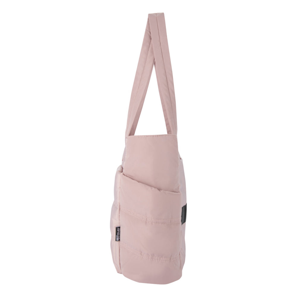 Dusty Pink - Back - Floso Plain Recycled Puffer 18L Tote Bag