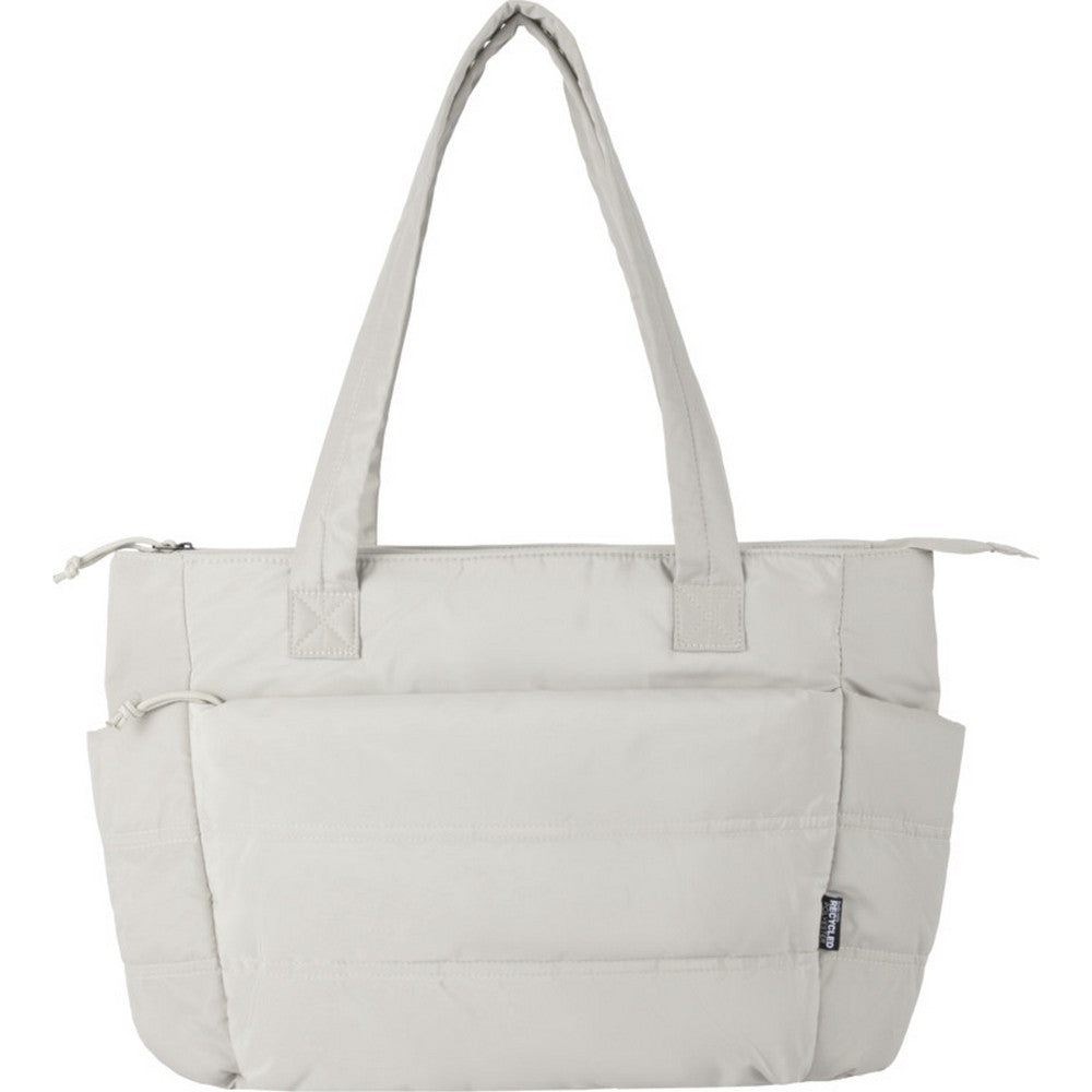 Sandstone - Front - Floso Plain Recycled Puffer 18L Tote Bag