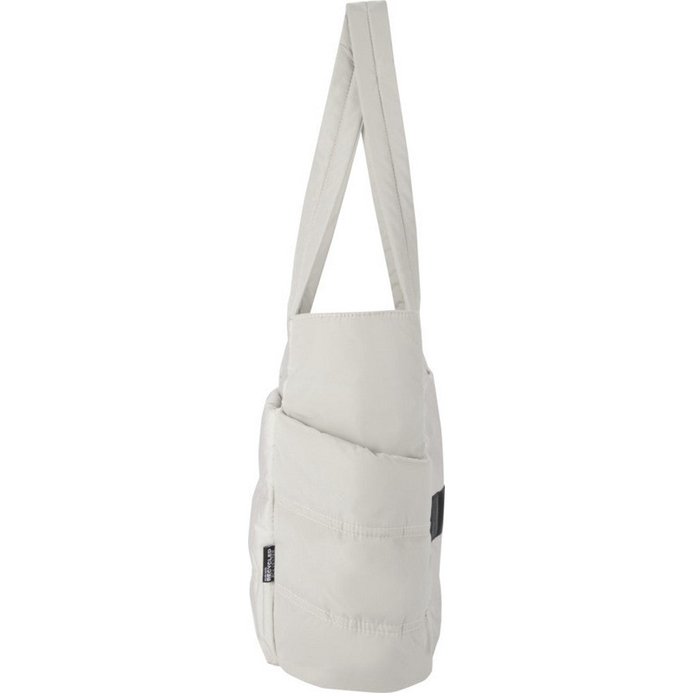 Sandstone - Back - Floso Plain Recycled Puffer 18L Tote Bag