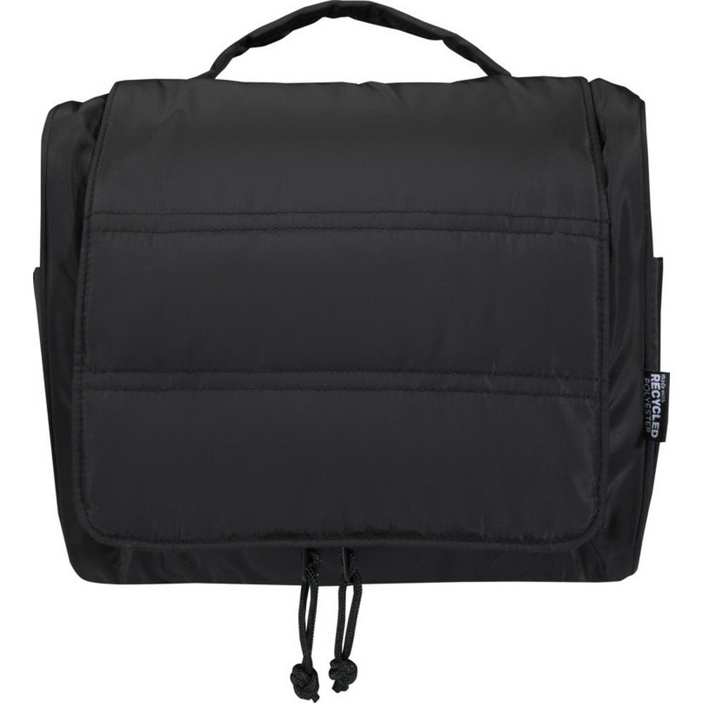 Black - Side - Floso Beauty Hanging Recycled Puffer 8L Toiletry Bag