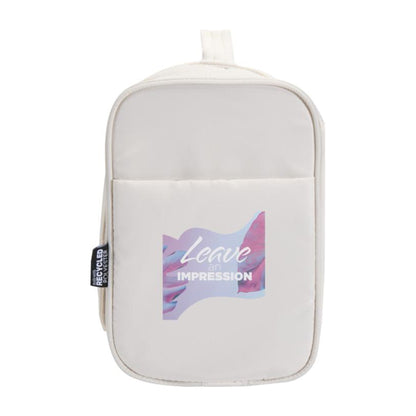 Sandstone - Side - Floso Beauty Hanging Recycled Puffer 8L Toiletry Bag