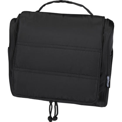 Black - Front - Floso Beauty Hanging Recycled Puffer 8L Toiletry Bag