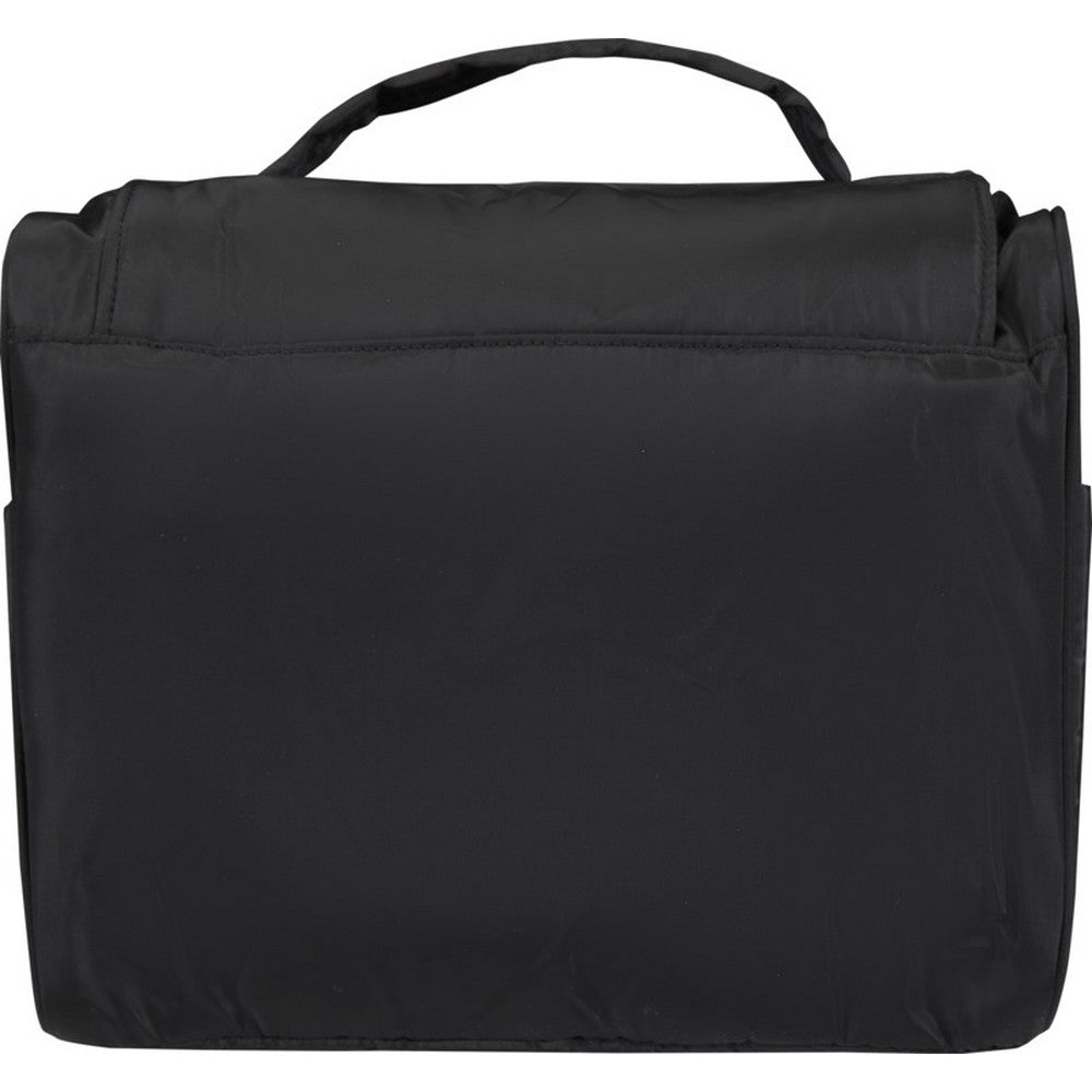 Black - Back - Floso Beauty Hanging Recycled Puffer 8L Toiletry Bag