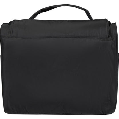Black - Back - Floso Beauty Hanging Recycled Puffer 8L Toiletry Bag