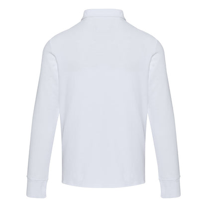 White - Back - Zeus Unisex Adult Quarter Zip Long-Sleeved Polo Shirt