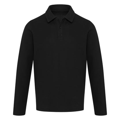 Black - Side - Elevate Unisex Adult Apollo Long-Sleeved Polo Shirt