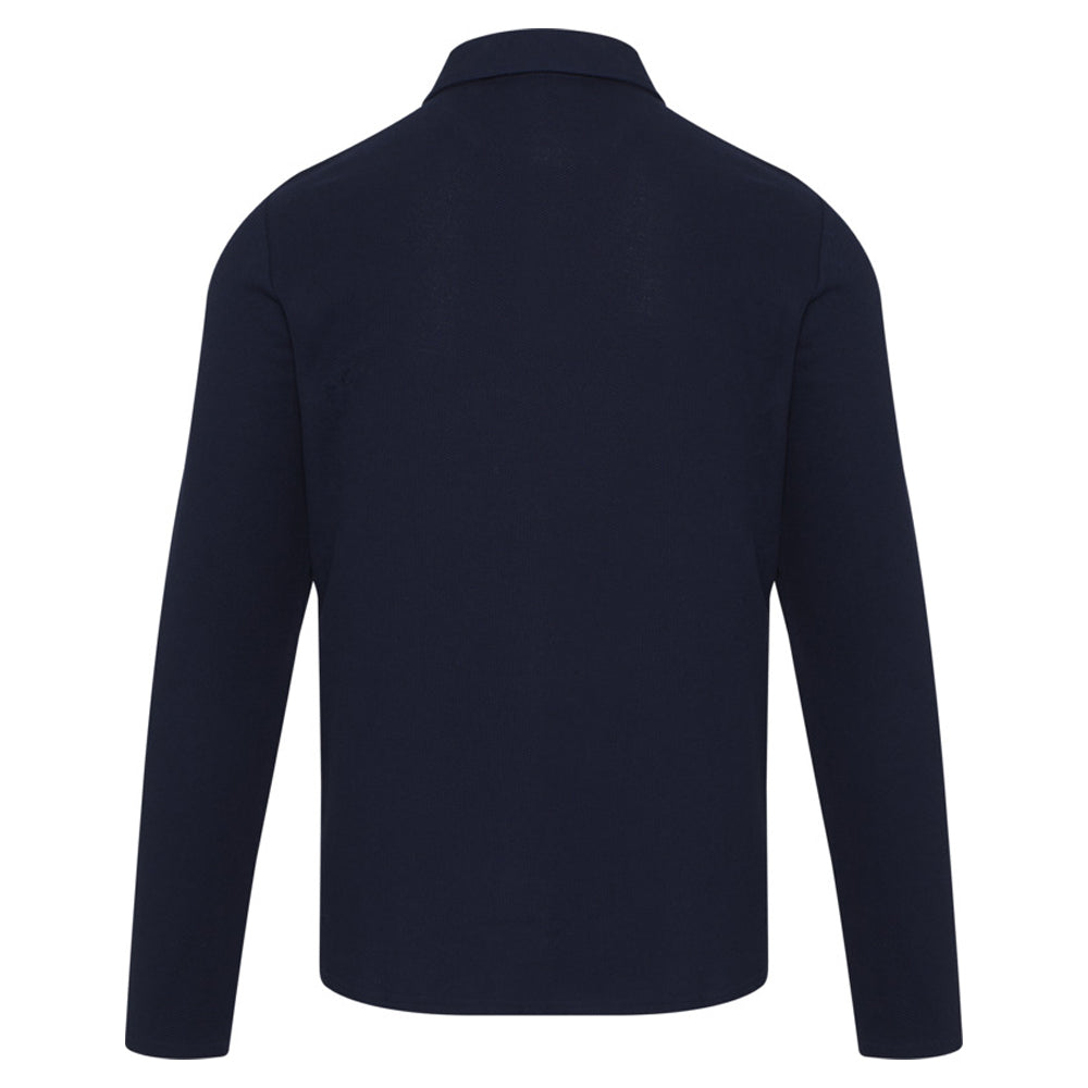 Navy - Back - Elevate Unisex Adult Apollo Long-Sleeved Polo Shirt