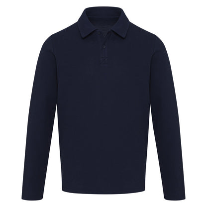 Navy - Side - Elevate Unisex Adult Apollo Long-Sleeved Polo Shirt