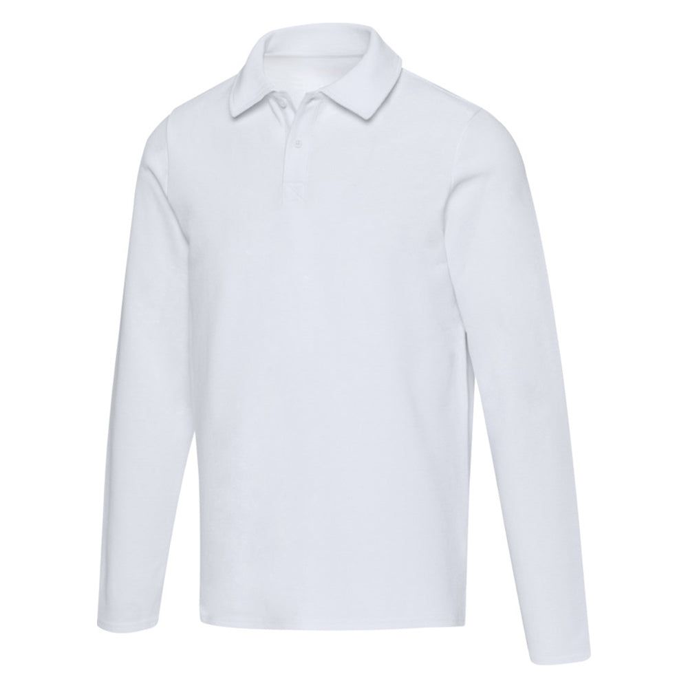 White - Front - Elevate Unisex Adult Apollo Long-Sleeved Polo Shirt