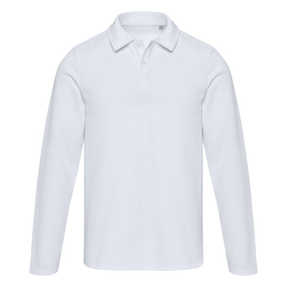 White - Side - Elevate Unisex Adult Apollo Long-Sleeved Polo Shirt
